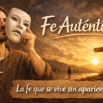 Fe auténtica: imagen de una persona quitándose la mascara
