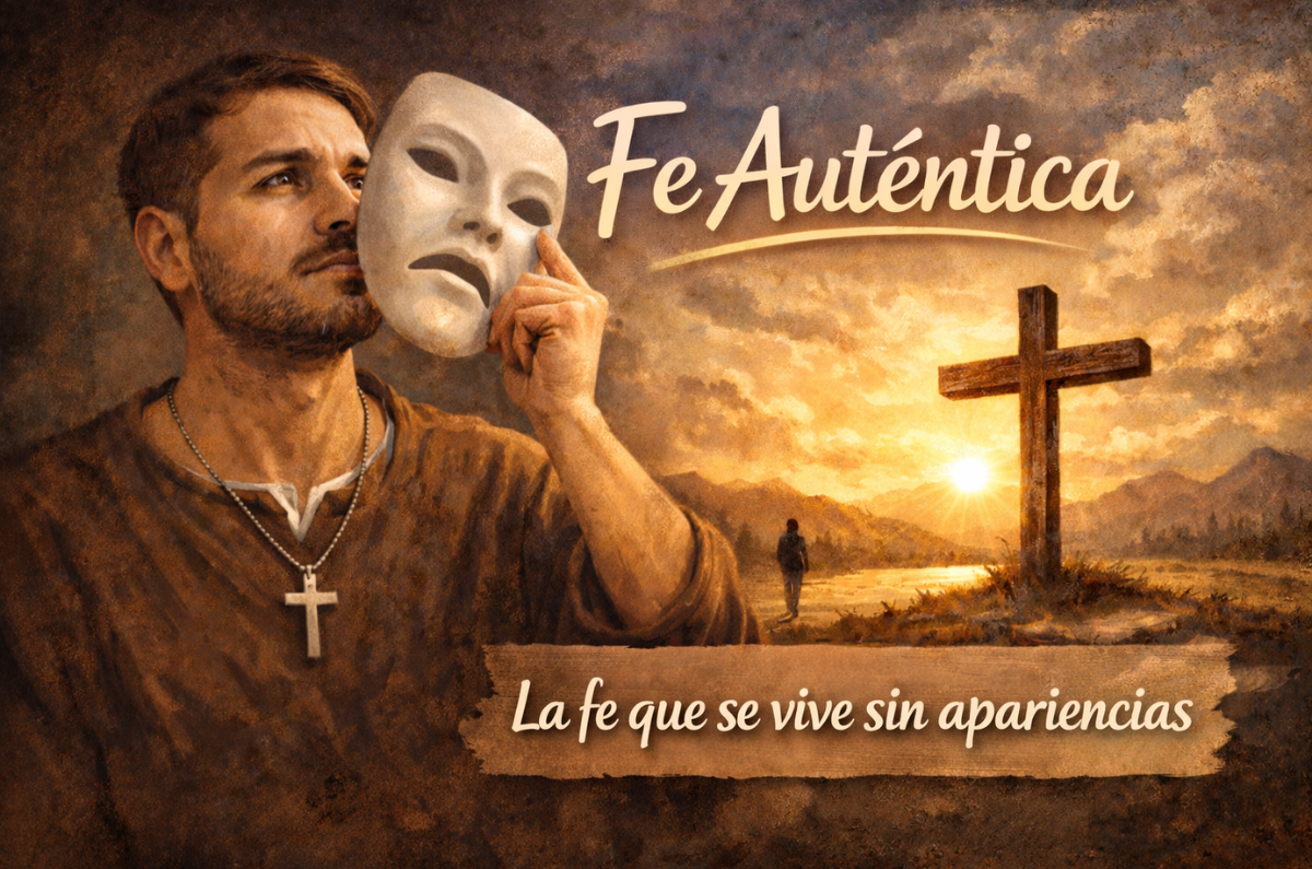 Fe auténtica: imagen de una persona quitándose la mascara